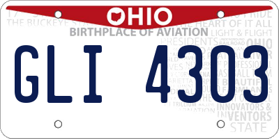 OH license plate GLI4303