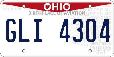 OH license plate GLI4304