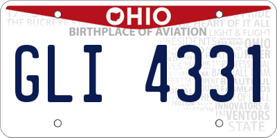 OH license plate GLI4331