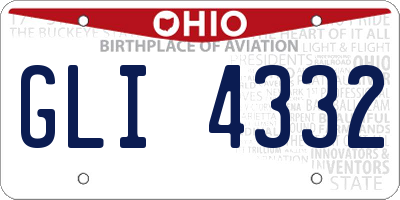 OH license plate GLI4332