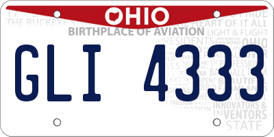 OH license plate GLI4333