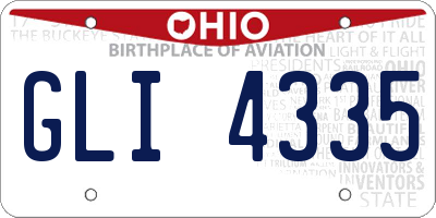 OH license plate GLI4335