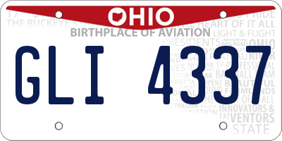 OH license plate GLI4337