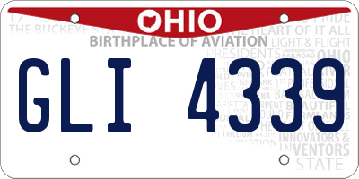 OH license plate GLI4339