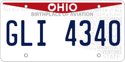 OH license plate GLI4340