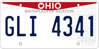 OH license plate GLI4341