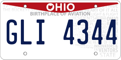 OH license plate GLI4344
