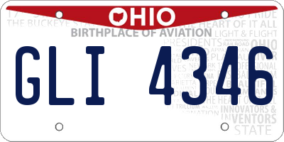 OH license plate GLI4346