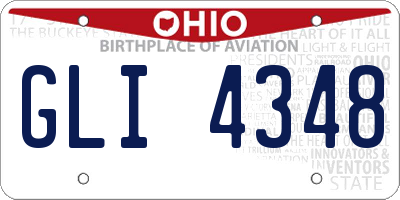 OH license plate GLI4348