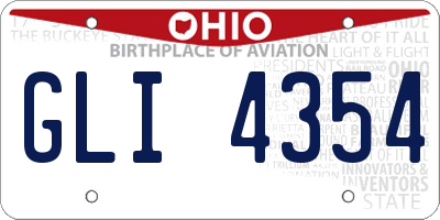 OH license plate GLI4354