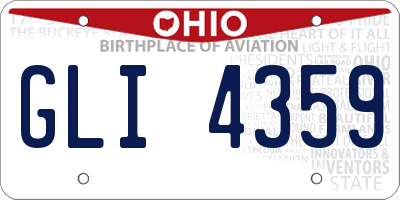 OH license plate GLI4359