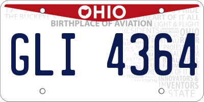 OH license plate GLI4364