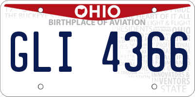 OH license plate GLI4366