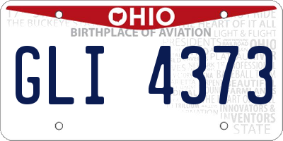 OH license plate GLI4373