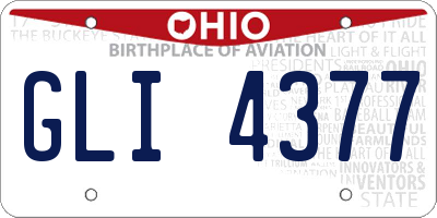 OH license plate GLI4377