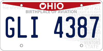 OH license plate GLI4387