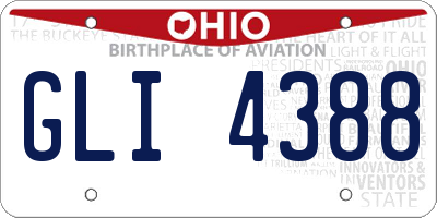 OH license plate GLI4388