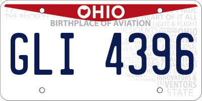 OH license plate GLI4396