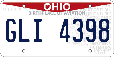 OH license plate GLI4398