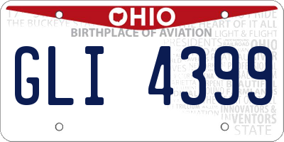 OH license plate GLI4399