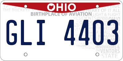 OH license plate GLI4403