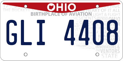 OH license plate GLI4408