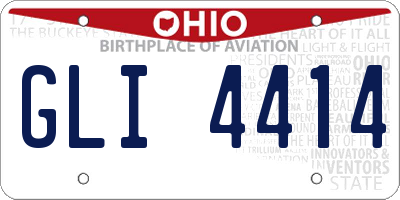 OH license plate GLI4414