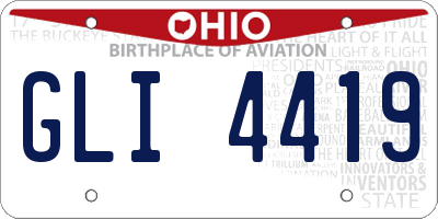OH license plate GLI4419