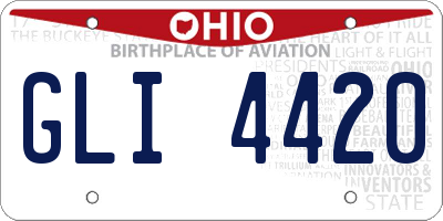 OH license plate GLI4420