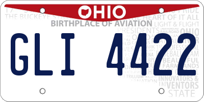 OH license plate GLI4422