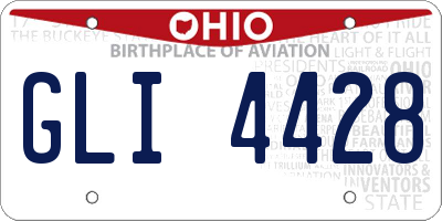 OH license plate GLI4428
