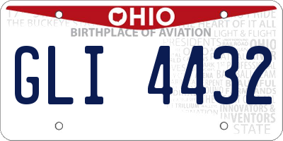 OH license plate GLI4432