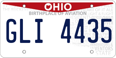 OH license plate GLI4435