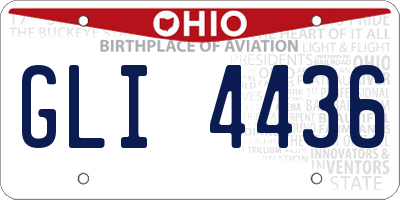 OH license plate GLI4436