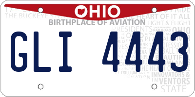 OH license plate GLI4443