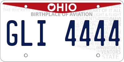 OH license plate GLI4444