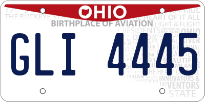 OH license plate GLI4445