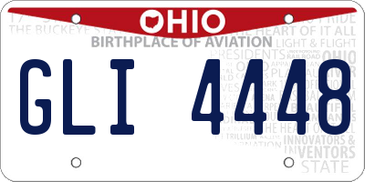 OH license plate GLI4448