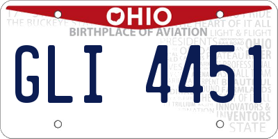 OH license plate GLI4451