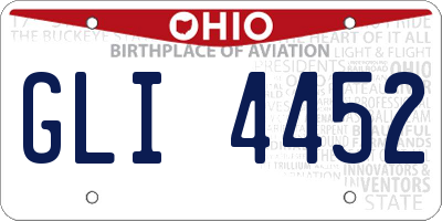 OH license plate GLI4452