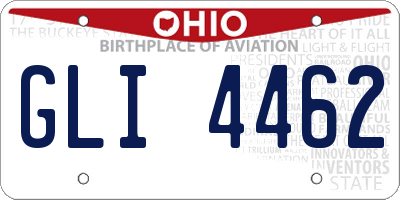 OH license plate GLI4462