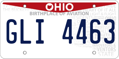 OH license plate GLI4463