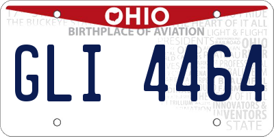 OH license plate GLI4464