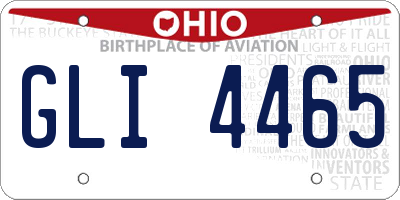 OH license plate GLI4465