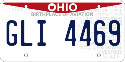 OH license plate GLI4469