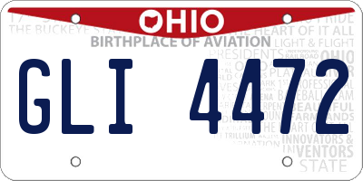 OH license plate GLI4472
