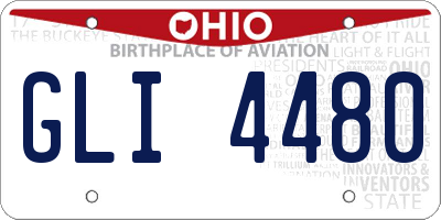 OH license plate GLI4480