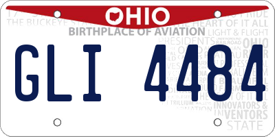 OH license plate GLI4484