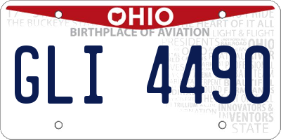 OH license plate GLI4490