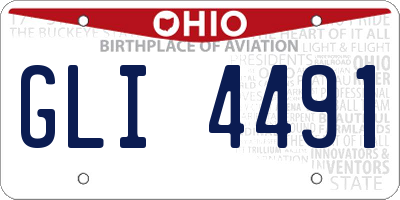 OH license plate GLI4491